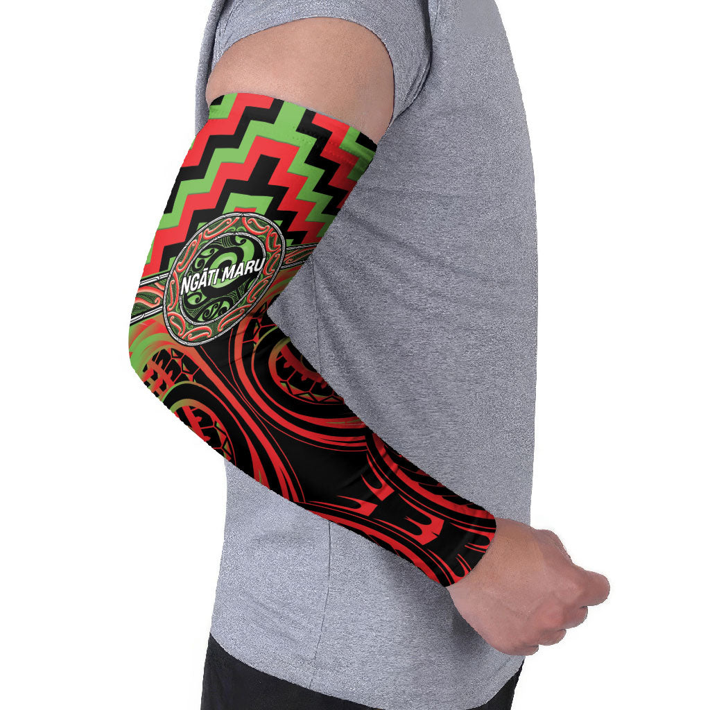 Aotearoa Ngati Maru Personalised Arm Sleeves Maori Iwi Poutama Puhoro Tattoo LT14 - Polynesian Pride