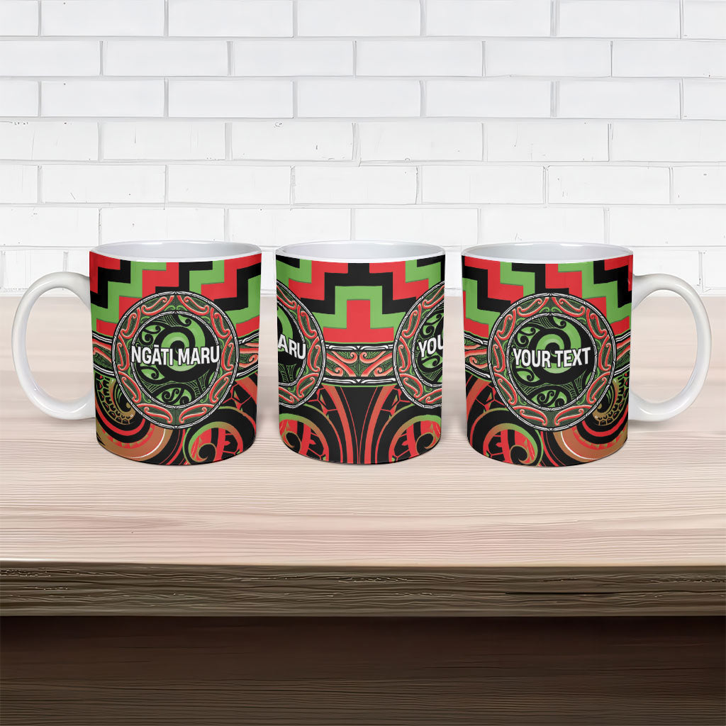 Aotearoa Ngati Maru Personalised Ceramic Mug Maori Iwi Poutama Puhoro Tattoo LT14 - Polynesian Pride