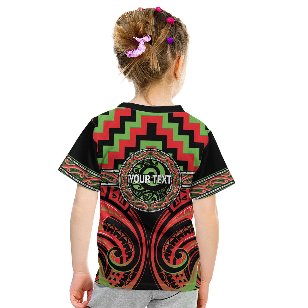 Aotearoa Ngati Maru Personalised Kid T Shirt Maori Iwi Poutama Puhoro Tattoo LT14 - Polynesian Pride