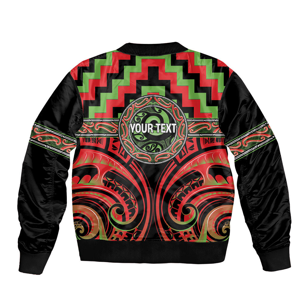 Aotearoa Ngati Maru Personalised Sleeve Zip Bomber Jacket Maori Iwi Poutama Puhoro Tattoo LT14 - Polynesian Pride