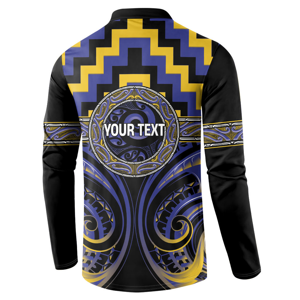 Aotearoa Ngati Raukawa Personalised Button Sweatshirt Maori Iwi Poutama Puhoro Tattoo LT14 - Polynesian Pride