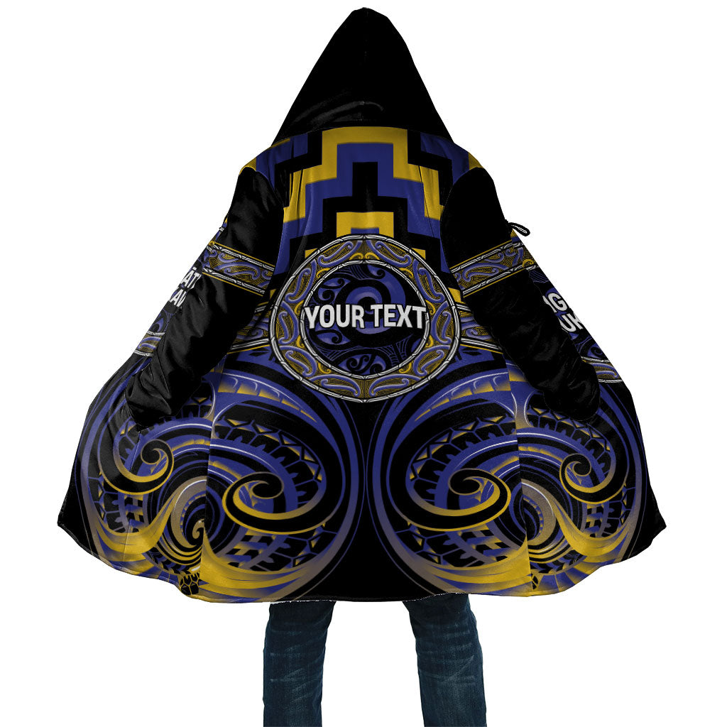 Aotearoa Ngati Raukawa Personalised Cloak Maori Iwi Poutama Puhoro Tattoo LT14 Unisex Blue - Polynesian Pride