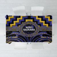Aotearoa Ngati Raukawa Tablecloth Maori Iwi Poutama Puhoro Tattoo LT14 Blue - Polynesian Pride