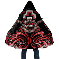 Aotearoa Ngati Toa Personalised Cloak Maori Iwi Poutama Puhoro Tattoo LT14 Unisex Red - Polynesian Pride