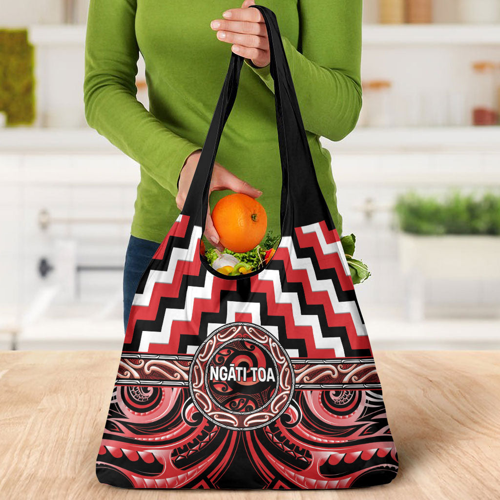 Aotearoa Ngati Toa Grocery Bag Maori Iwi Poutama Puhoro Tattoo LT14 - Polynesian Pride