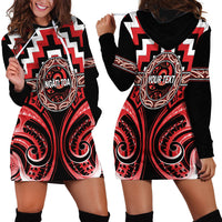 Aotearoa Ngati Toa Personalised Hoodie Dress Maori Iwi Poutama Puhoro Tattoo LT14 - Polynesian Pride