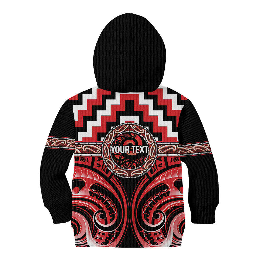 Aotearoa Ngati Toa Personalised Kid Hoodie Maori Iwi Poutama Puhoro Tattoo LT14 - Polynesian Pride