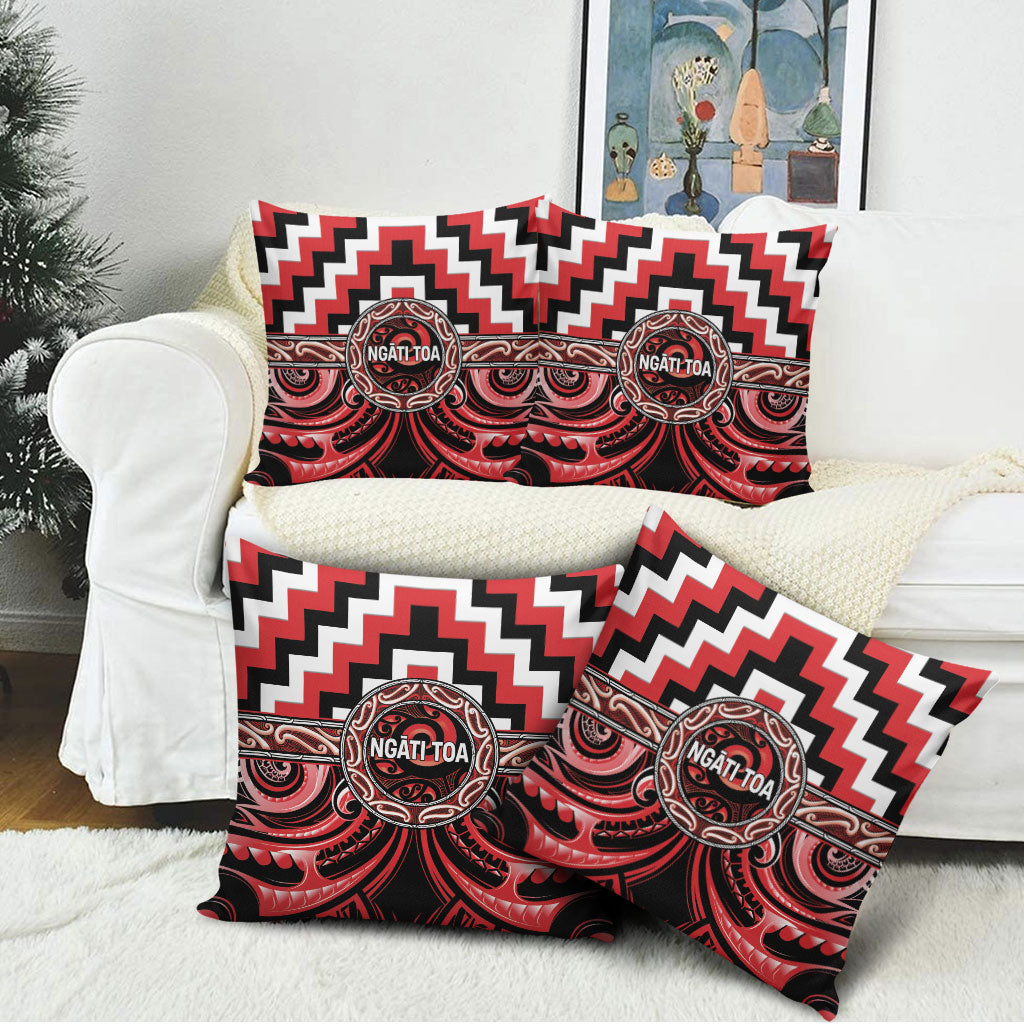 Aotearoa Ngati Toa Pillow Cover Maori Iwi Poutama Puhoro Tattoo LT14 - Polynesian Pride