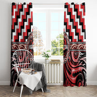 Aotearoa Ngati Toa Window Curtain Maori Iwi Poutama Puhoro Tattoo LT14 - Polynesian Pride