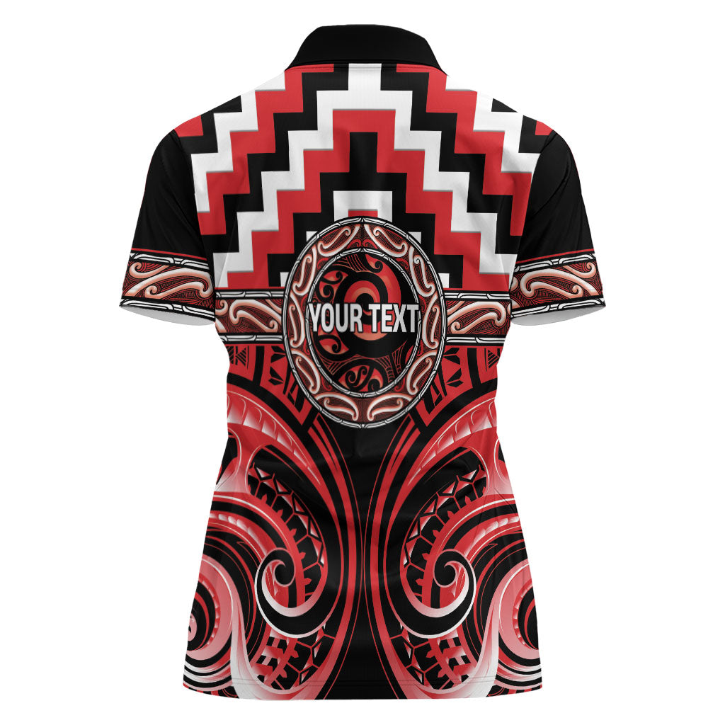 Aotearoa Ngati Toa Personalised Women Polo Shirt Maori Iwi Poutama Puhoro Tattoo LT14 - Polynesian Pride