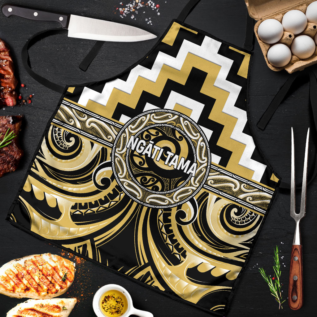 Aotearoa Ngati Tama Apron Maori Iwi Poutama Puhoro Tattoo LT14 Yellow - Polynesian Pride