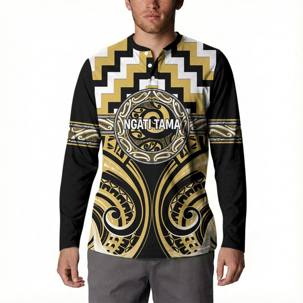 Aotearoa Ngati Tama Personalised Button Sweatshirt Maori Iwi Poutama Puhoro Tattoo LT14 - Polynesian Pride