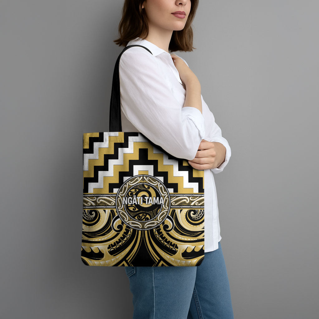 Aotearoa Ngati Tama Tote Bag Maori Iwi Poutama Puhoro Tattoo LT14 - Polynesian Pride