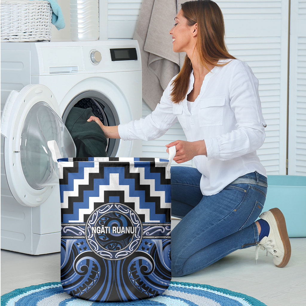Aotearoa Ngati Ruanui Laundry Basket Maori Iwi Poutama Puhoro Tattoo LT14 - Polynesian Pride