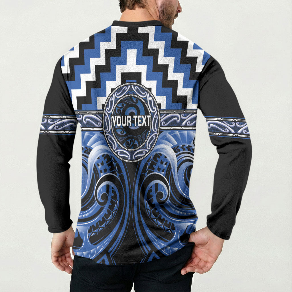 Aotearoa Ngati Ruanui Personalised Button Sweatshirt Maori Iwi Poutama Puhoro Tattoo LT14 - Polynesian Pride