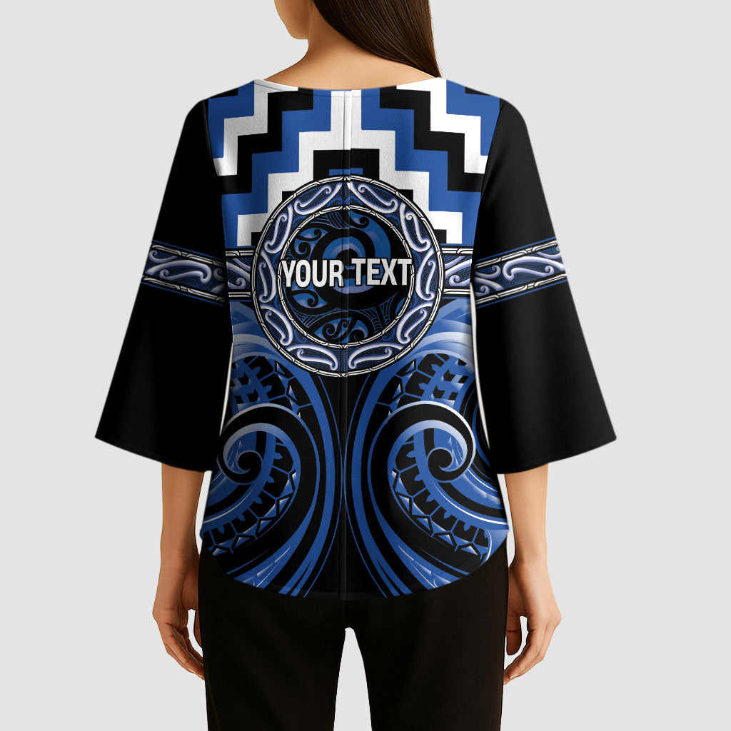 Aotearoa Ngati Ruanui Personalised Kimono Sleeve Blouse Maori Iwi Poutama Puhoro Tattoo LT14 - Polynesian Pride