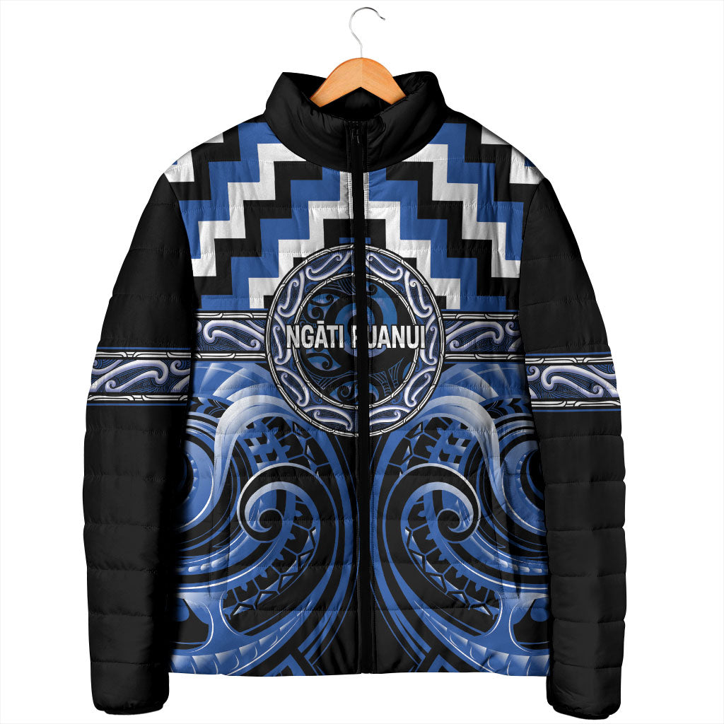 Aotearoa Ngati Ruanui Personalised Padded Jacket Maori Iwi Poutama Puhoro Tattoo LT14 - Polynesian Pride