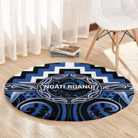 Aotearoa Ngati Ruanui Round Carpet Maori Iwi Poutama Puhoro Tattoo LT14 - Polynesian Pride