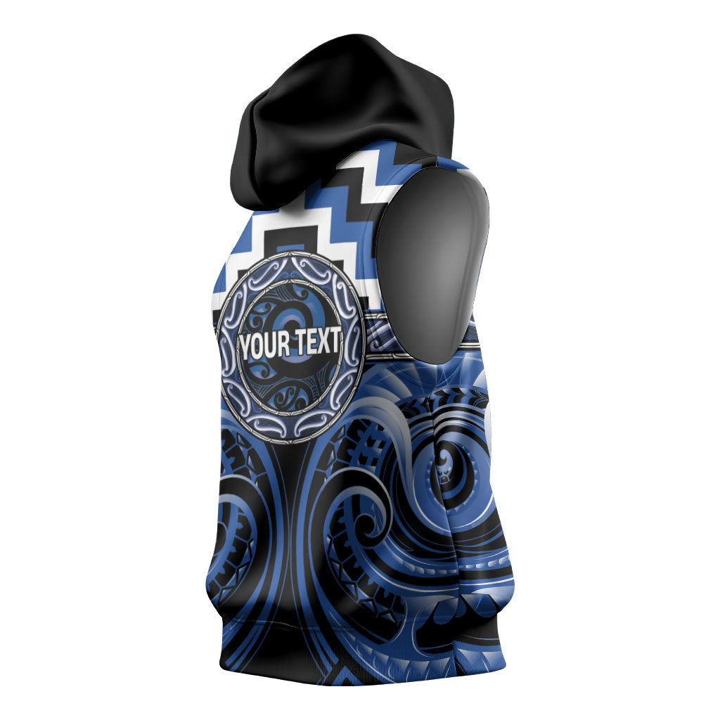 Aotearoa Ngati Ruanui Personalised Sleeveless Hoodie Maori Iwi Poutama Puhoro Tattoo LT14 - Polynesian Pride