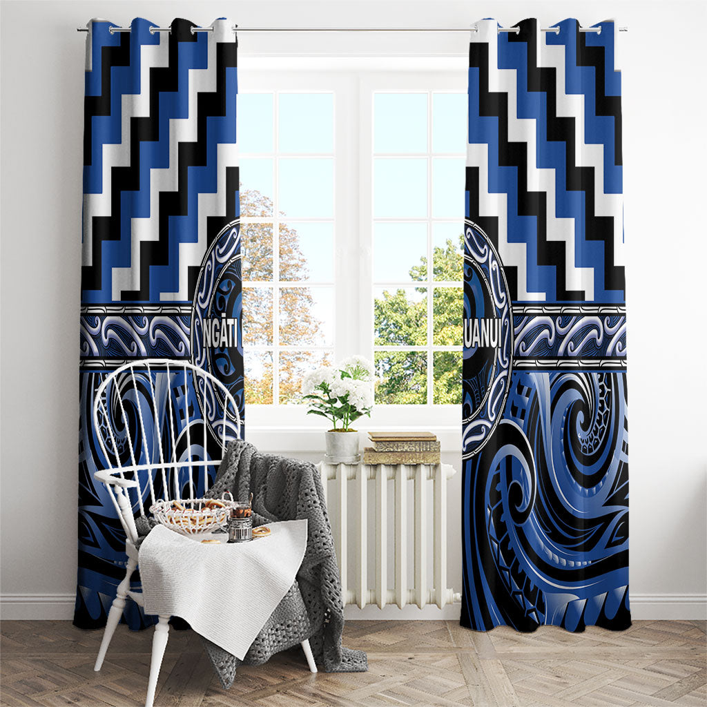 Aotearoa Ngati Ruanui Window Curtain Maori Iwi Poutama Puhoro Tattoo LT14 - Polynesian Pride