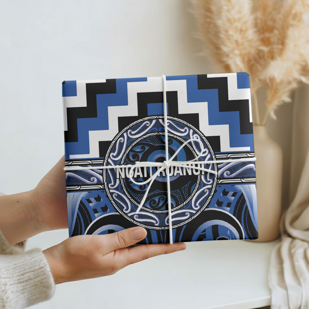 Aotearoa Ngati Ruanui Wrapping Paper Maori Iwi Poutama Puhoro Tattoo LT14 - Polynesian Pride