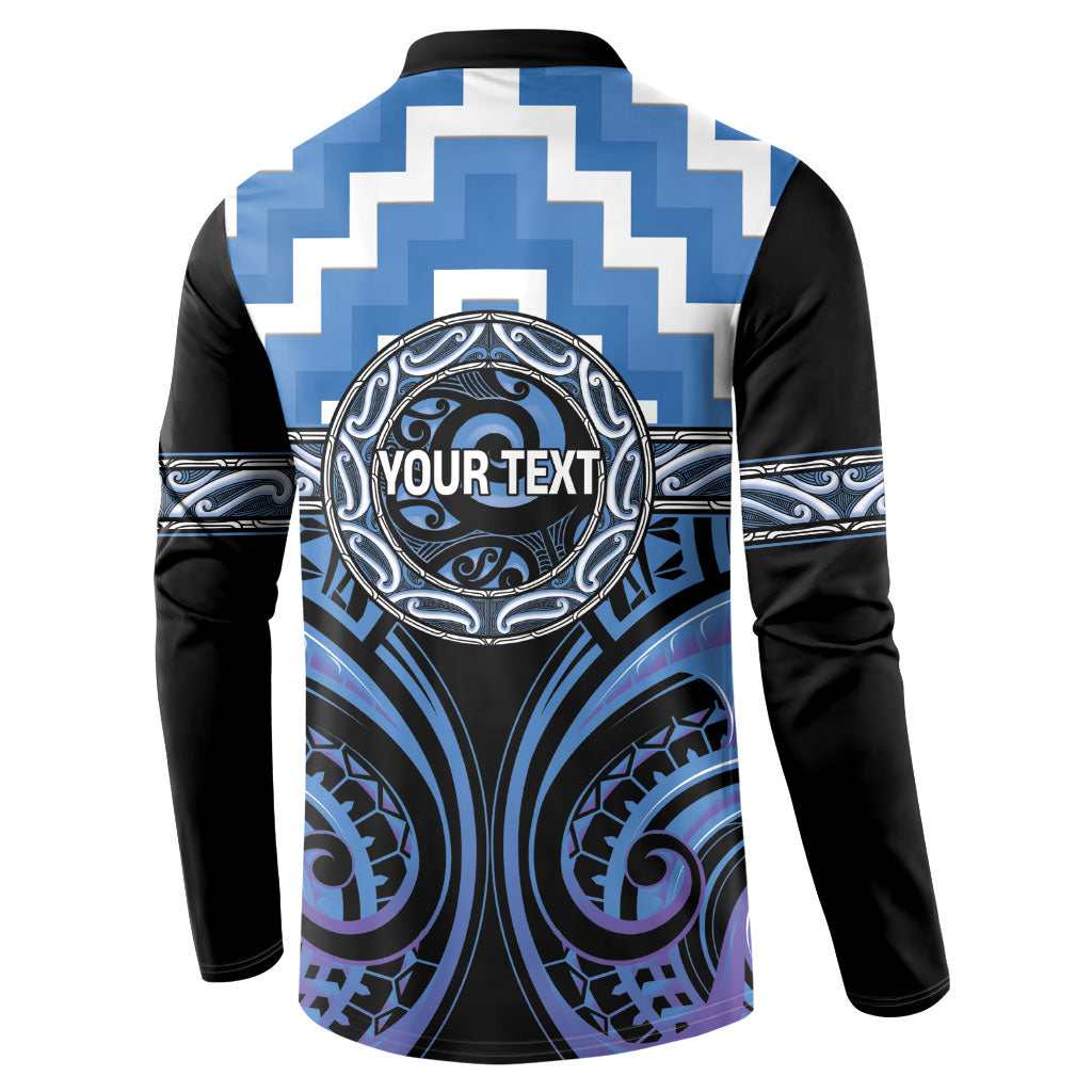 Aotearoa Ngaruahine Personalised Button Sweatshirt Maori Iwi Poutama Puhoro Tattoo LT14 - Polynesian Pride