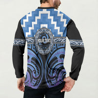 Aotearoa Ngaruahine Personalised Button Sweatshirt Maori Iwi Poutama Puhoro Tattoo LT14 - Polynesian Pride