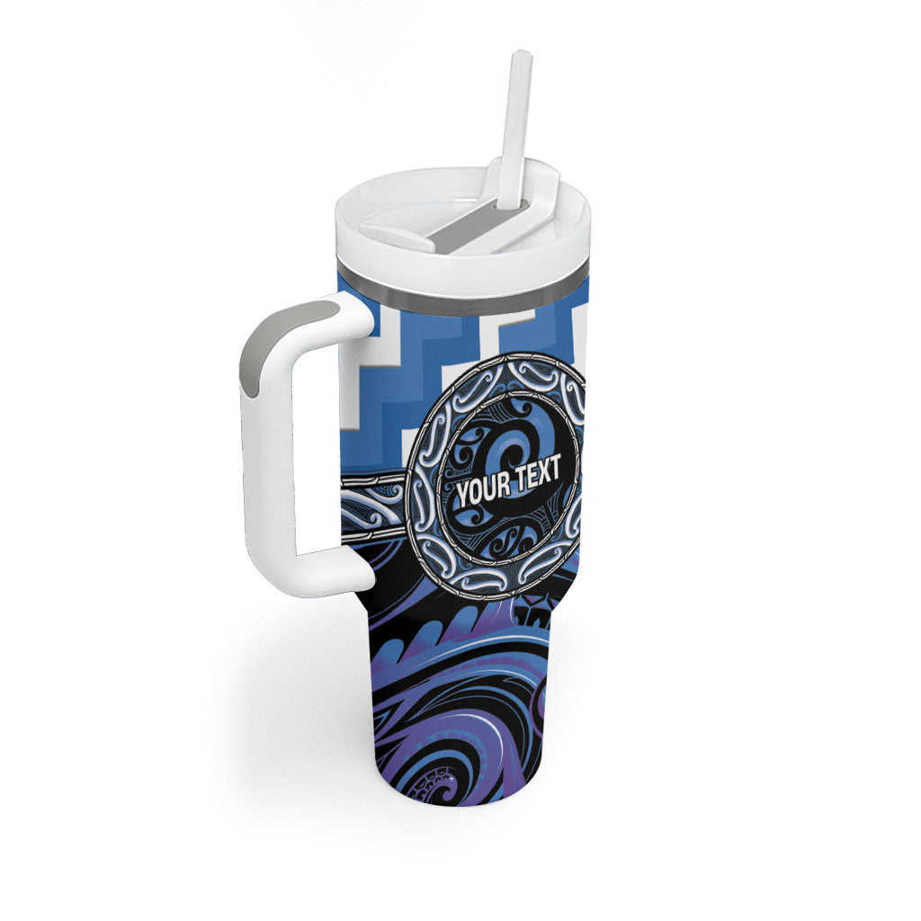 Aotearoa Ngaruahine Personalised Tumbler With Handle Maori Iwi Poutama Puhoro Tattoo LT14 - Polynesian Pride