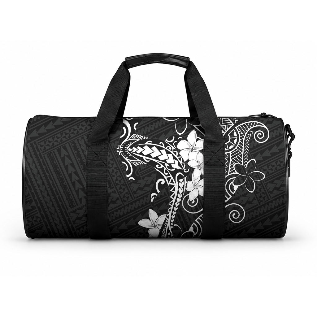 Black Hawaii Duffle Bag Hammerhead Shark Tattoo Curve Polynesian LT14 One size Black - Polynesian Pride