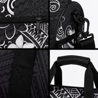 Black Hawaii Duffle Bag Hammerhead Shark Tattoo Curve Polynesian