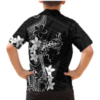 Black Hawaii Family Matching Mermaid Dress and Hawaiian Shirt Hammerhead Shark Tattoo Curve Polynesian LT14 - Polynesian Pride