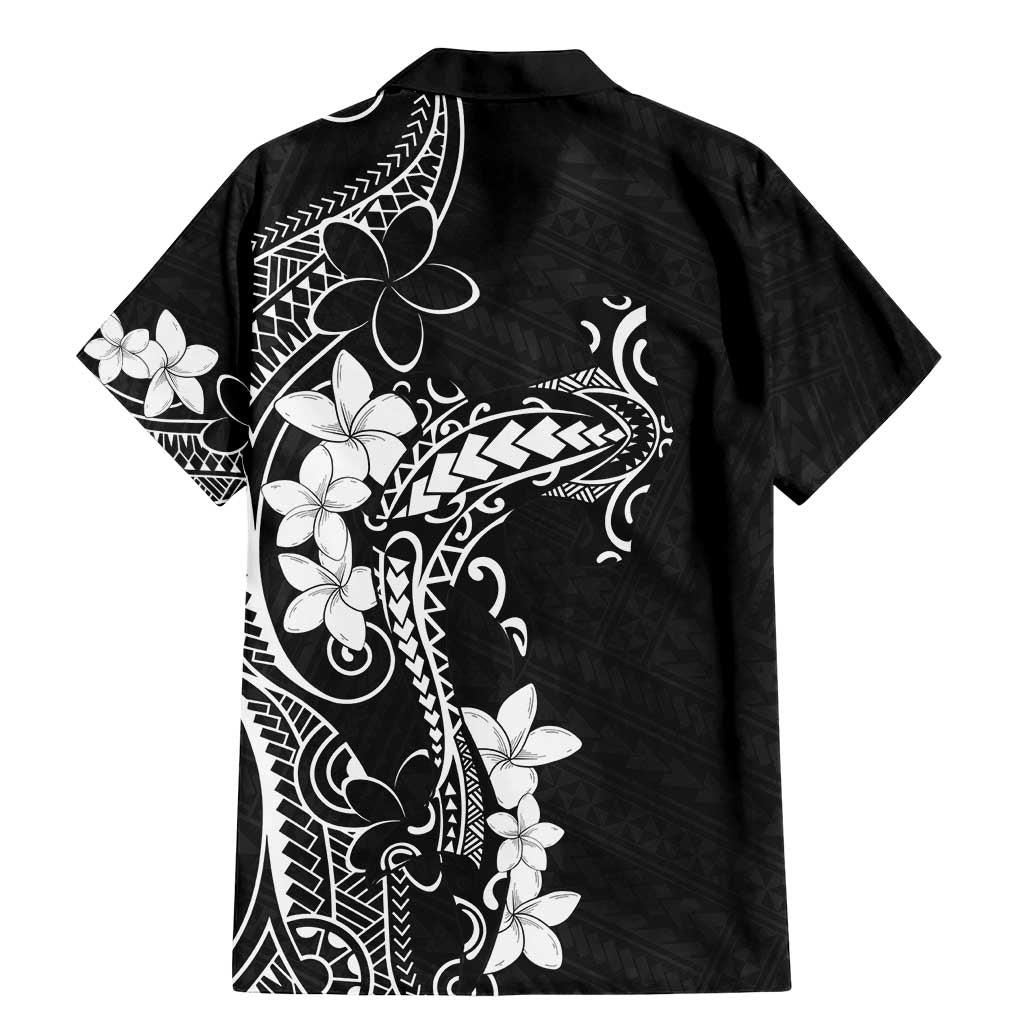 Black Hawaii Family Matching Mermaid Dress and Hawaiian Shirt Hammerhead Shark Tattoo Curve Polynesian LT14 - Polynesian Pride
