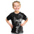 Black Hawaii Kid T Shirt Hammerhead Shark Tattoo Curve Polynesian - Polynesian Pride