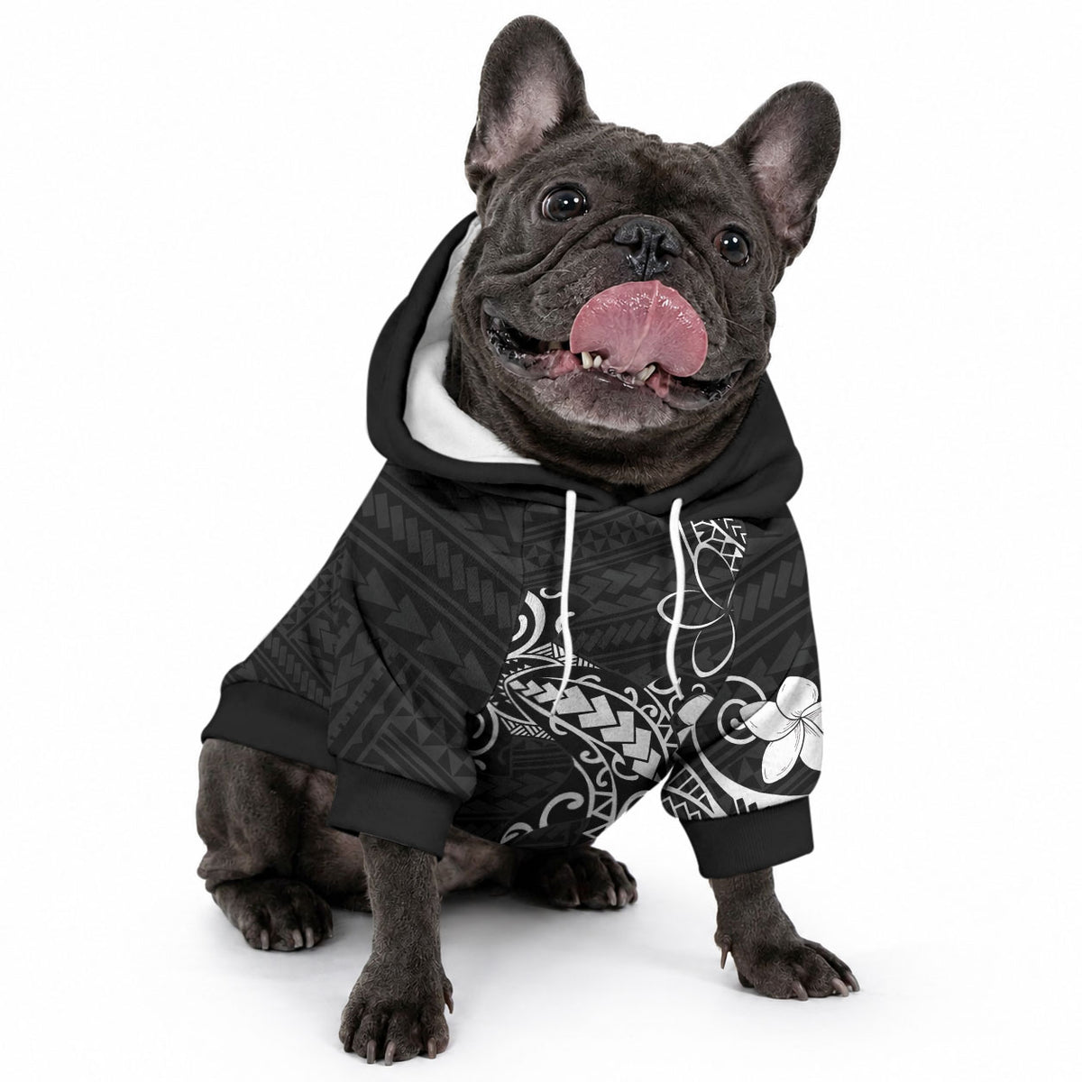 Black Hawaii Pet Hoodie Hammerhead Shark Tattoo Curve Polynesian LT14 - Polynesian Pride