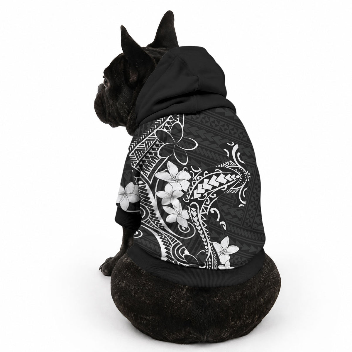 Black Hawaii Pet Hoodie Hammerhead Shark Tattoo Curve Polynesian LT14 - Polynesian Pride