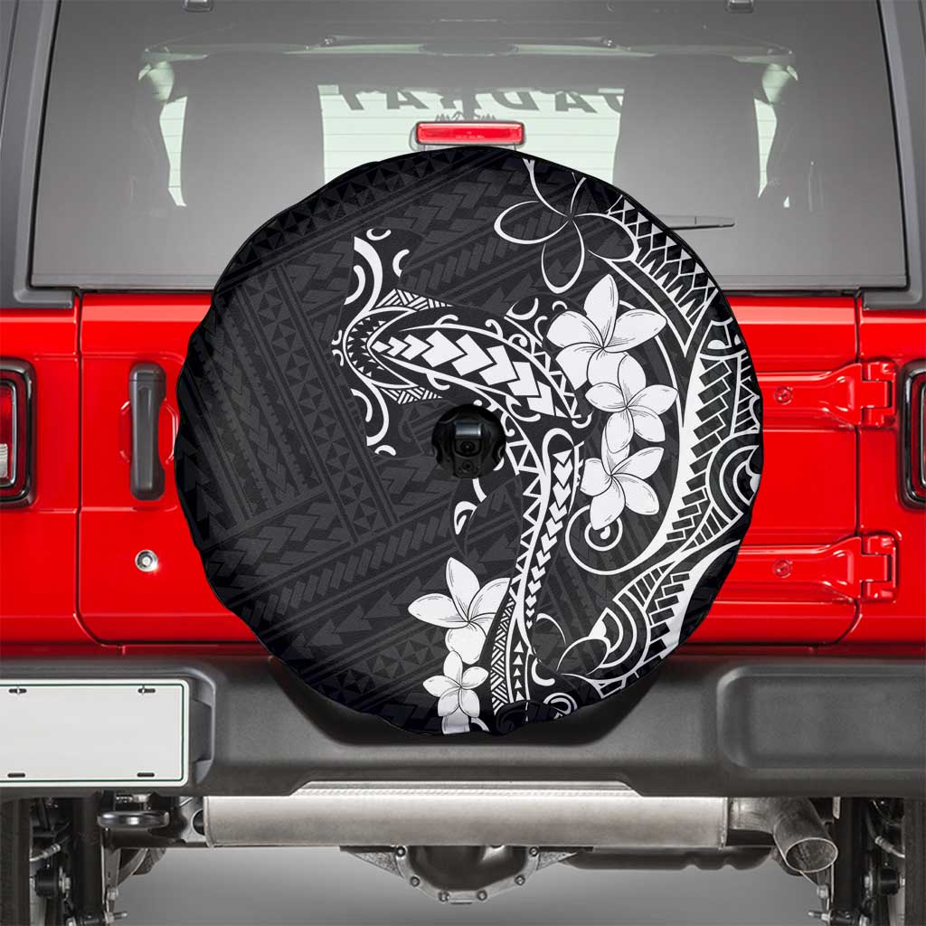 Black Hawaii Spare Tire Cover Hammerhead Shark Tattoo Curve Polynesian - Polynesian Pride
