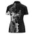 Black Hawaii Women Polo Shirt Hammerhead Shark Tattoo Curve Polynesian - Polynesian Pride