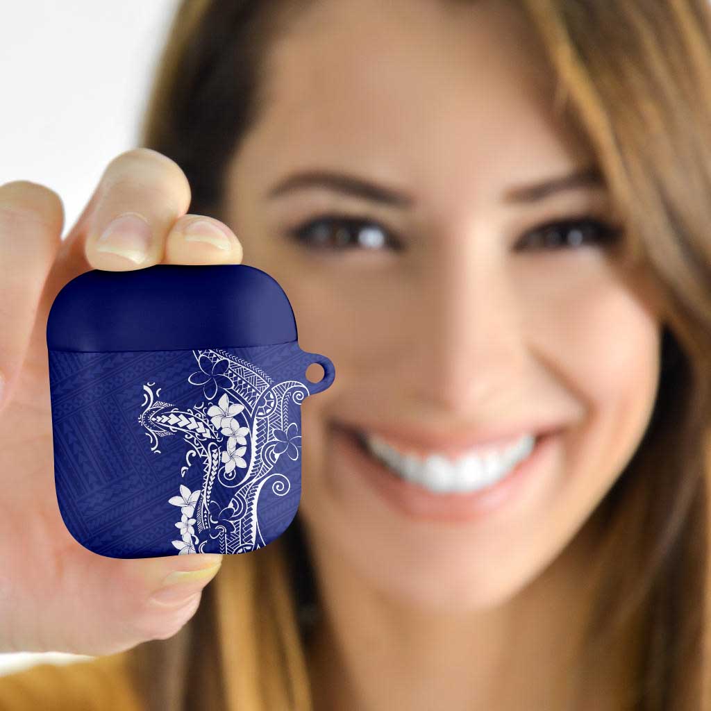Blue Hawaii AirPods Case Hammerhead Shark Tattoo Curve Polynesian - Polynesian Pride