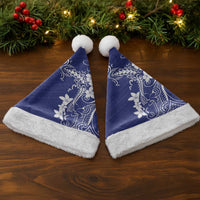 Blue Hawaii Christmas Santa Hat Hammerhead Shark Tattoo Curve Polynesian - Polynesian Pride