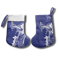 Blue Hawaii Christmas Stocking Hammerhead Shark Tattoo Curve Polynesian - Polynesian Pride