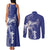 Blue Hawaii Couples Matching Tank Maxi Dress and Long Sleeve Button Shirt Hammerhead Shark Tattoo Curve Polynesian - Polynesian Pride
