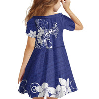 Blue Hawaii Family Matching Summer Maxi Dress and Hawaiian Shirt Hammerhead Shark Tattoo Curve Polynesian - Polynesian Pride