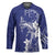 Blue Hawaii Hockey Jersey Hammerhead Shark Tattoo Curve Polynesian - Polynesian Pride