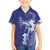 Blue Hawaii Kid Hawaiian Shirt Hammerhead Shark Tattoo Curve Polynesian - Polynesian Pride
