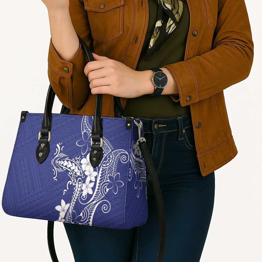 Blue Hawaii Leather Bag Hammerhead Shark Tattoo Curve Polynesian - Polynesian Pride