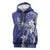 Blue Hawaii Sleeveless Zip Hoodie Hammerhead Shark Tattoo Curve Polynesian - Polynesian Pride