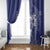 Blue Hawaii Window Curtain Hammerhead Shark Tattoo Curve Polynesian - Polynesian Pride