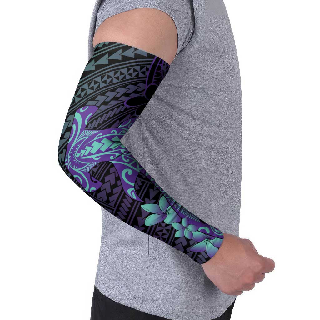 Purple Paradise Hawaii Arm Sleeves Hammerhead Shark Tattoo Curve Polynesian - Polynesian Pride