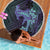 Purple Paradise Hawaii Beach Blanket Hammerhead Shark Tattoo Curve Polynesian - Polynesian Pride