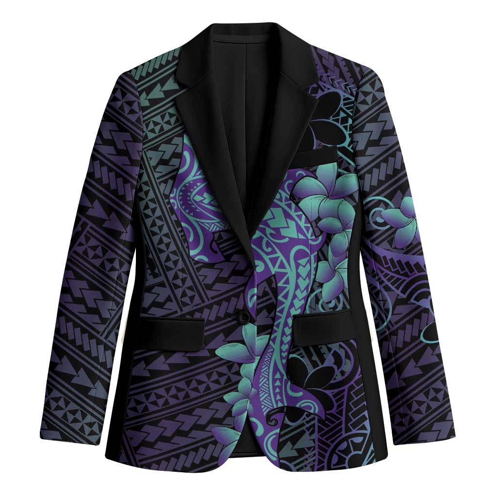 Purple Paradise Hawaii Blazer Hammerhead Shark Tattoo Curve Polynesian - Polynesian Pride
